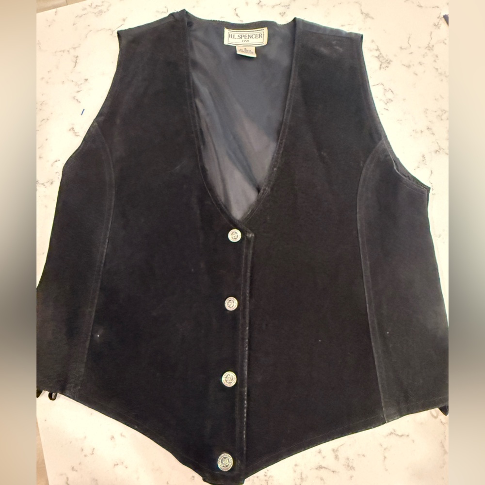 Jil Spencer Women's Black Velvet Vest
